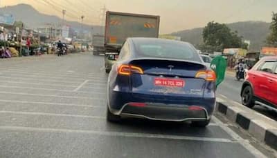 Tesla Model Y electric crossover spotted doing testing in India