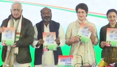 UP Polls: Priyanka Gandhi launches Congress manifesto 'Unnati Vidhan Jan Ghoshna Patra-2022'