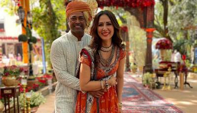 Kim Sharma and Leander Paes stun in ethnic wear at a wedding, fans call them ‘master blaster beauty’