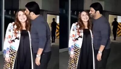 Kapil Sharma kisses wife Ginni Chatrath at Gehraiyaan screening, ‘Ohhhhhh’ cheer paparazzi
