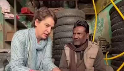 Watch: Priyanka Gandhi Vadra explains Congress’ UP election manifesto to motor mechanic in Rampur
