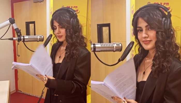 Rhea Chakraborty says 'never give up' as she returns to work after 2 years - Watch