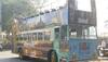 open double-decker bus