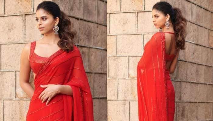 Suhana Khan stuns in red Manish Malhotra’s saree, mom Gauri ‘loves the vibe’ – See PICS!