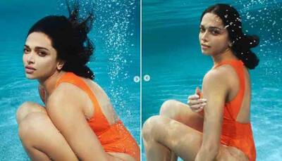Deepika Padukone sets temperature soaring as she strikes a pose in orange swimsuit, see pics 