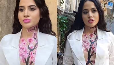 Urfi Javed paints cherry blossoms on her body, netizens say 'this actually looks nice'
