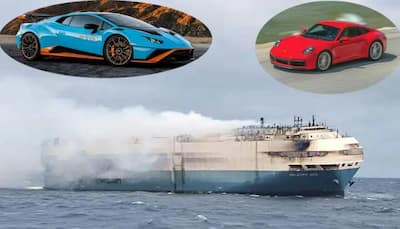 Cruise ship carrying luxury vehicles catch fire; Porsche, Lamborghini on board