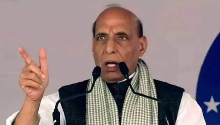 They do politics of appeasement, we work for justice: BJP&#039;s Rajnath Singh in Lucknow