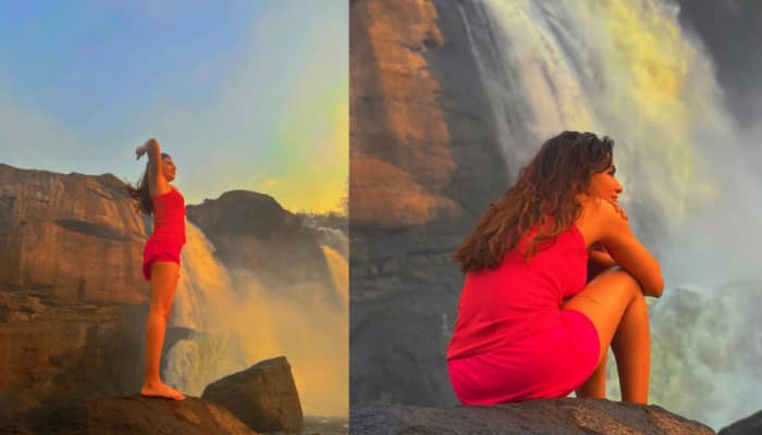 Samantha Ruth Prabhu stuns in pink swimsuit, poses opposite breathtaking Athirappilly Waterfalls: PICS