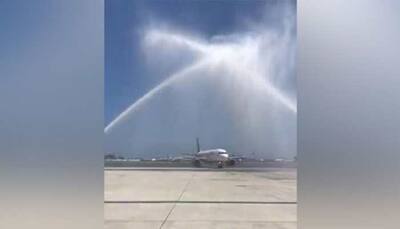 Air India flight gets water salute in Maldives for THIS reason, click here