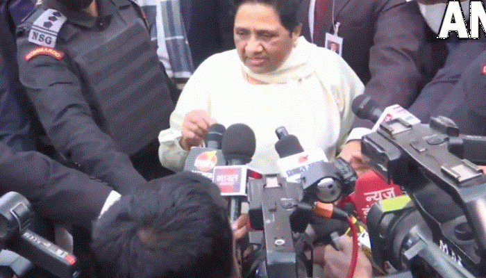 Muslims are not happy with SP, they will not vote for them: BSP chief Mayawati, casts her vote in Lucknow 