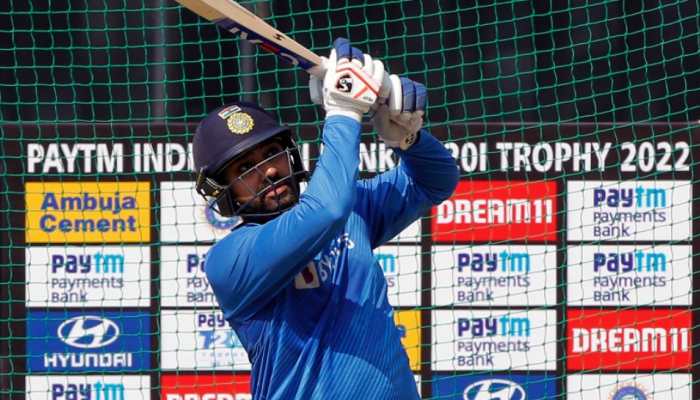 Team India skipper Rohit Sharma (3263 runs) needs 37 more runs to surpass Martin Guptill of NZ and become highest run-getter in T20Is. Rohit will also become top run-scorer for India surpassing Virat Kohli by scoring 34 more runs. (Photo: ANI)