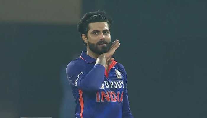 WATCH: Ravindra Jadeja celebrates in 'Pushpa' style after taking a wicket in 1st IND vs SL T20