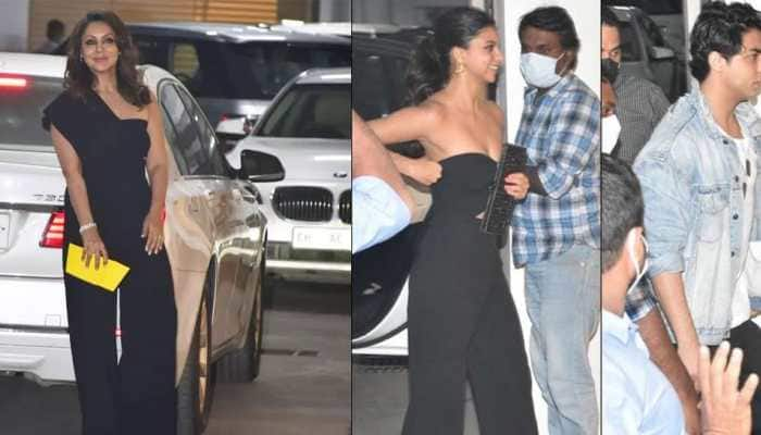 Aryan Khan, Suhana and mom Gauri Khan at Farhan-Shibani&#039;s wedding bash - PICS, VIDEO