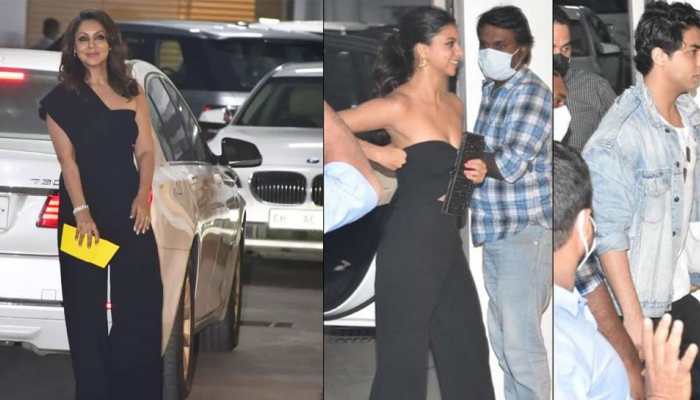 Aryan Khan, Suhana and mom Gauri Khan at Farhan-Shibani's wedding bash - PICS, VIDEO