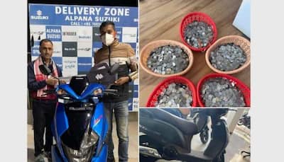 Assam man buys Suzuki Avenis scooter worth Rs 86,000 with coins