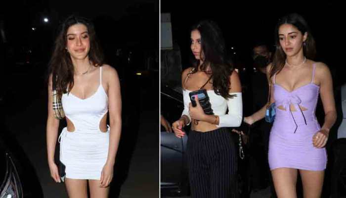 Oh so HOT! Shah Rukh-Gauri Khan&#039;s daughter Suhana Khan steps out for date night with BFFs Ananya Panday, Shanaya Kapoor: PICS