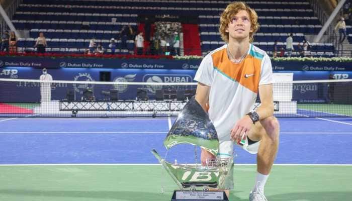 Russia’s Andrey Rublev outplays Jiri Vesely to claim Dubai Open title