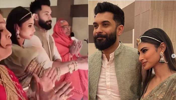 Mouni Roy performs aarti with husband Suraj Nambiar at mata ki chowki – WATCH!