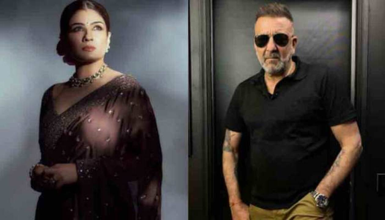 Raveena Tandon, Sanjay Dutt attempt viral reel trend on sets of  'Ghudchadi': WATCH | People News | Zee News