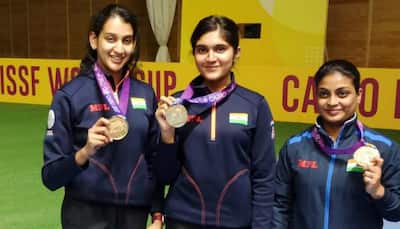 Indian shooters Shri Nivetha, Esha Singh and Ruchita Vinerkar win gold at ISSF World Cup in Cairo