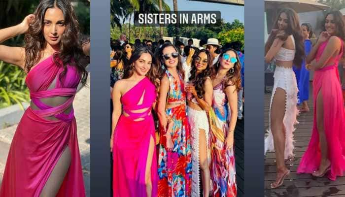 Kiara Advani twirls in a pink thigh-high slit gown at sister Ishita&#039;s pre-wedding festivity - VIDEO, PICS