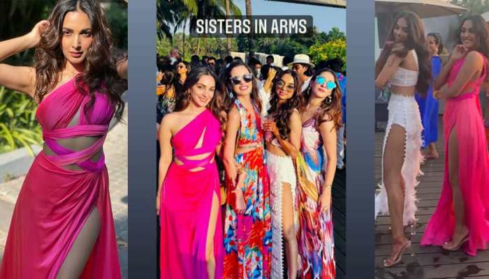Kiara Advani twirls in a pink thigh-high slit gown at sister Ishita's pre-wedding festivity - VIDEO, PICS