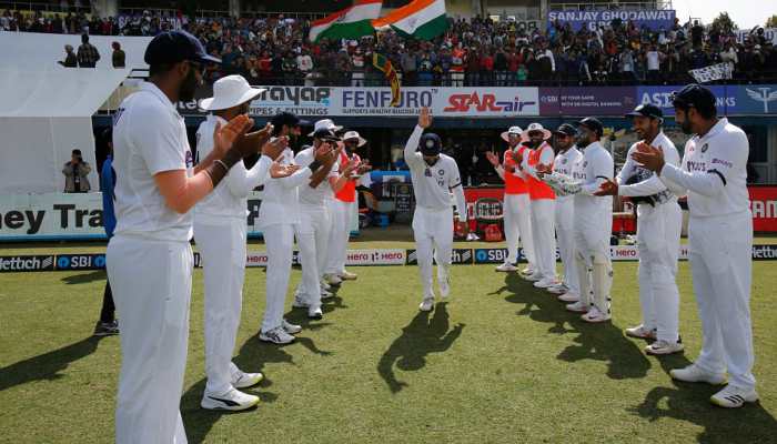 WATCH: Virat Kohli receives guard of honour from Team India during 1st IND vs SL Test