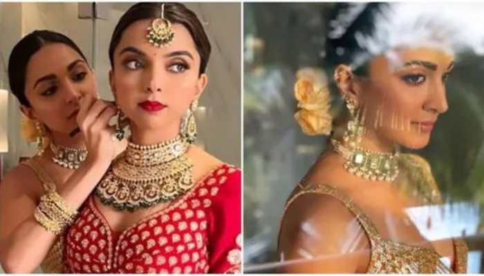 Kiara Advani puts 'kaala teeka' on sister Ishita on her wedding day, says 'nazar na lage' – See Pics!