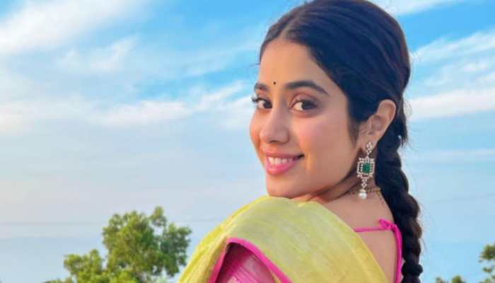 Janhvi Kapoor rings in her 25th birthday in pink-green saree, visits Tirupati with friends: PICS