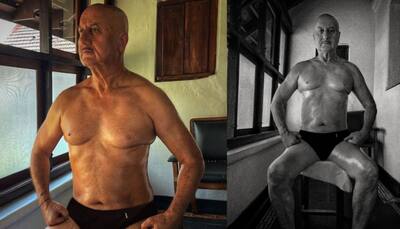 Anupam Kher shows off chiselled body on 67th birthday, son Sikander Kher reacts