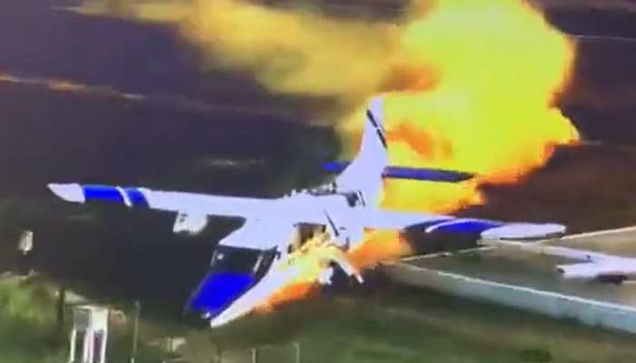 Watch: Indian Coast Guard&#039;s Dornier 228 aircraft crashes in Kanpur - Video