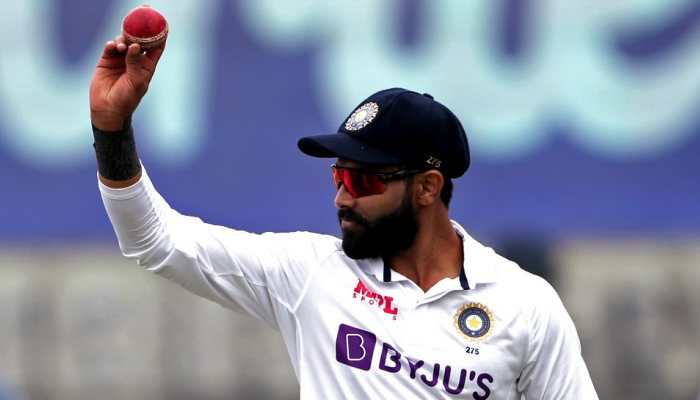 Team India all-rounder Ravindra Jadeja set the record for scoring most runs while picking up 9 wickets in a Test. Jadeja scored 175 runs and then picked up 9/87 to break the record of Bangladesh's Shakib al Hasan. Shakib scored 143 runs and scalped 10/124 against Zimbabwe in 2014 Test. (Photo: ANI)