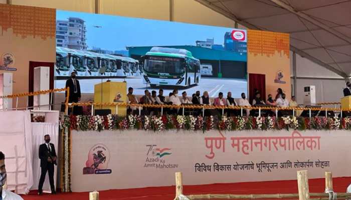 PM Modi inaugurates feature packed 150 electric buses in Pune