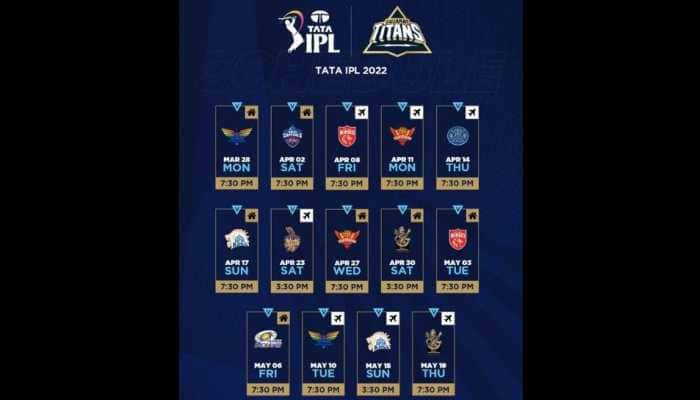 IPL 2022 Schedule: Gujarat Titans Time Table, match timings, date, venues and GT full squad here