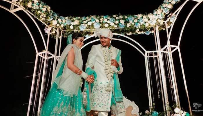 Before IPL 2022, Punjab Kings&#039; Rahul Chahar ties knot with girlfriend Ishani - SEE PICS