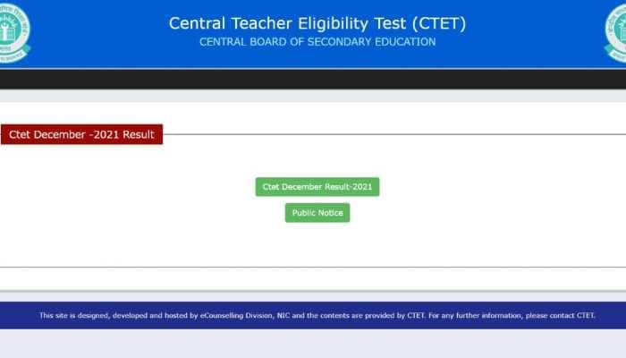 CTET Result 2022: CBSE declares results at ctet.nic.in, here&#039;s how to check scorecard