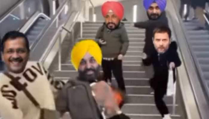 Watch: Bhagwant Mann and Arvind Kejriwal 'dance' to 'Kacha Badam' to celebrate AAP's Punjab win!
