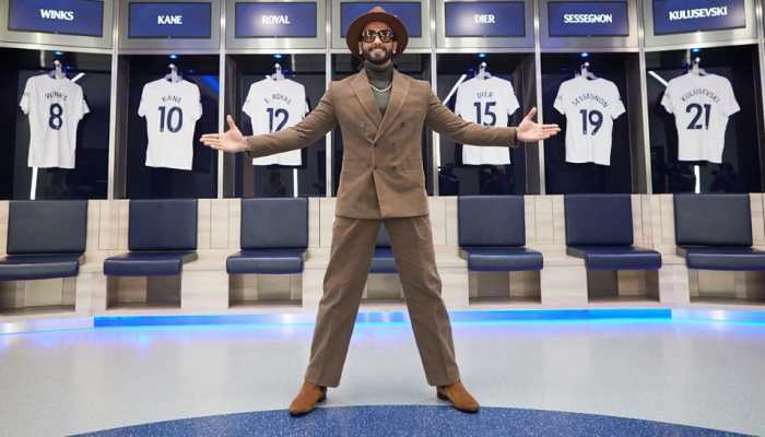 Actor Ranveer Singh visits Tottenham Hotspur&#039;s homeground, check PICS