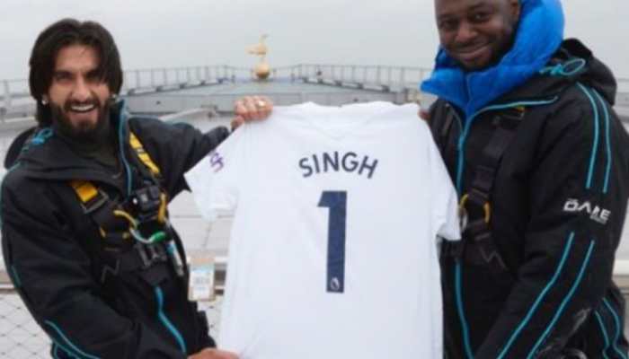 Ranveer Singh gets customised &#039;Number 1&#039; jersey from football icon Ledley King