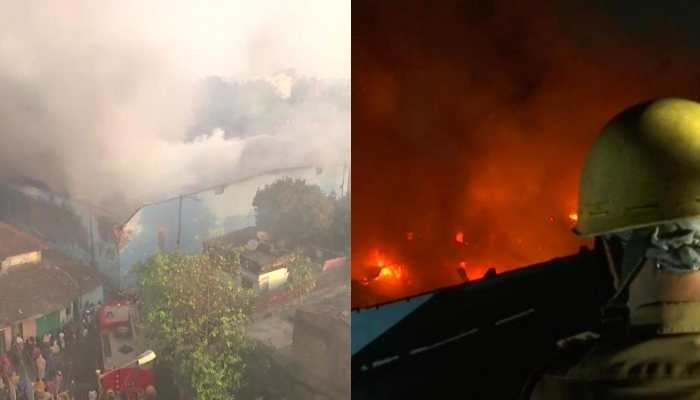 Massive fire continues to rage at godown in Kolkata after 12 hours 