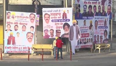 Bhagwant Mann Amritsar roadshow: Posters, cutouts of AAP leaders seen on roads - See pics
