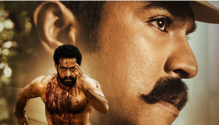A bloody Jr NTR and intense Ram Charan feature in SS Rajamouli’s newest RRR film poster