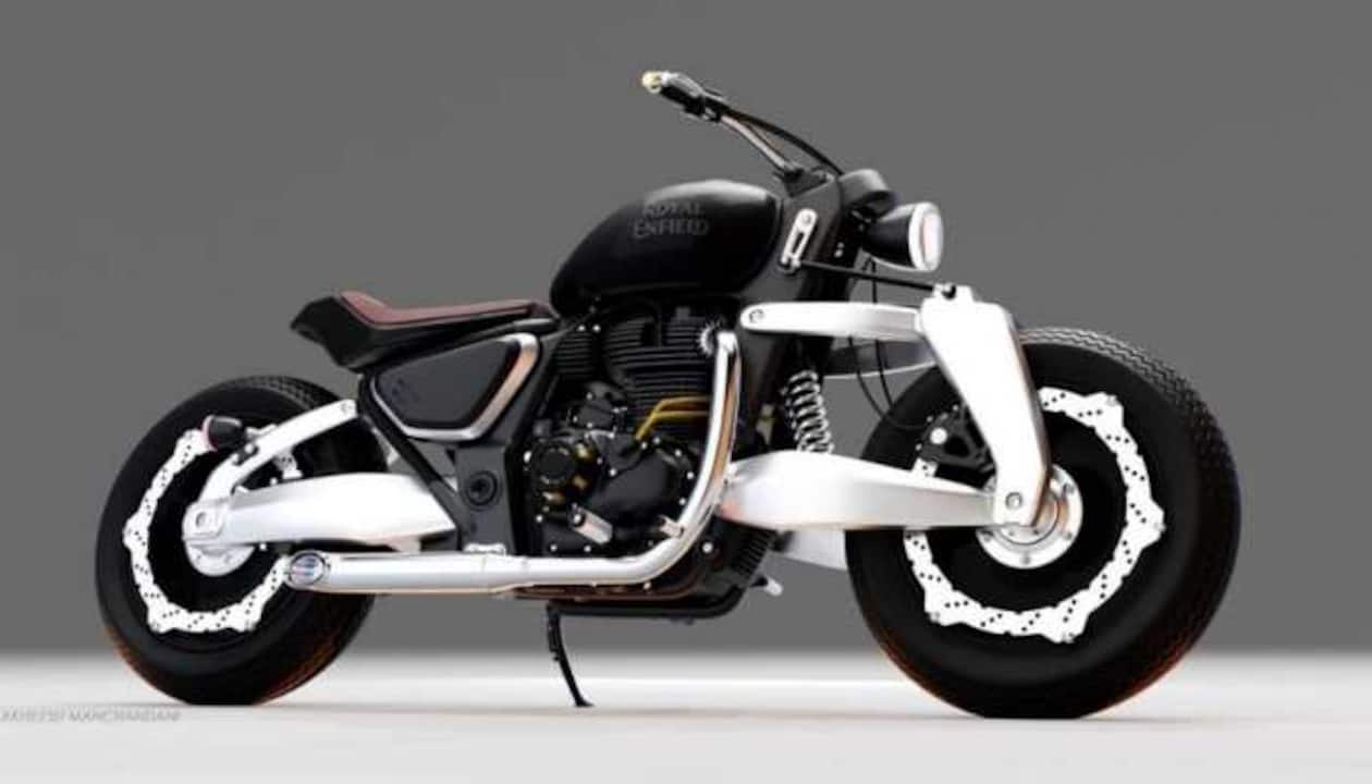 This modified Royal Enfield Meteor 350 imagined as a futuristic ...
