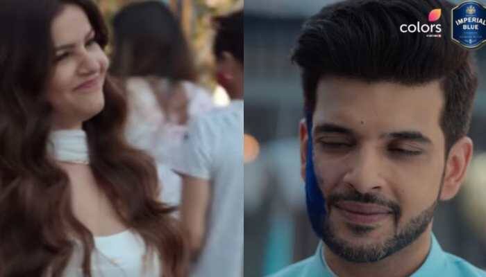 Karan Kundrra blushes as Rubina Dilaik applies Holi colours on him, ignores Umar Riaz, Nishant Bhat in new ad - WATCH