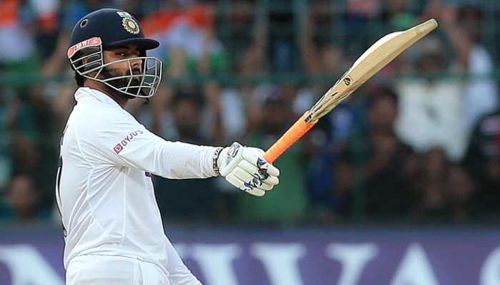 Rishabh Pant acknowledges the cheers after completing a fifty off just 28 balls on Day 2 of the India vs SL Pink Ball Test in Bengaluru. He overtook a 40-year old record of Kapil Dev, who scored a 30-ball fifty against Pakistan in 1982. (Photo: IANS)