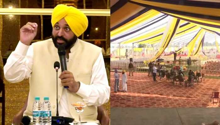 Bhagwant Mann oath-taking ceremony: Preparations begin in Punjab&#039;s Khatkar Kalan- See pics