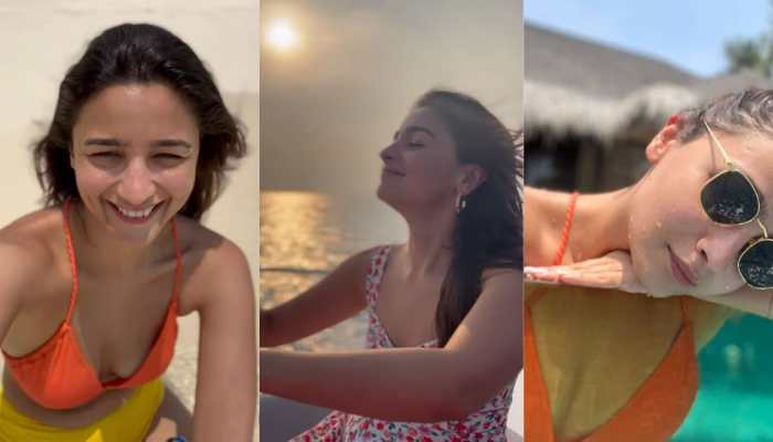 Sun, sand, bikini and FRIENDS on TV, that's how Alia Bhatt turned 29 in the Maldives - Watch