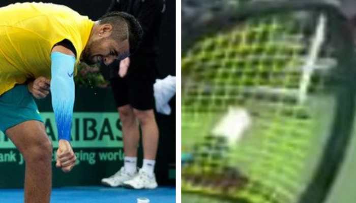 WATCH: Angry Nick Kyrgios smashes racket that almost hit ball boy after loss to Rafa Nadal at Indian Wells