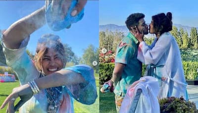 Priyanka Chopra and Nick Jonas throw 'LIT Holi' bash at LA home, couple shares passionate kiss